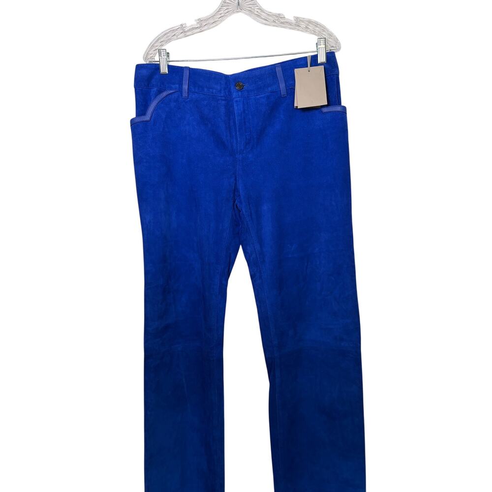 Tom Ford NWT Blue Leather Suede Pants - Size 44